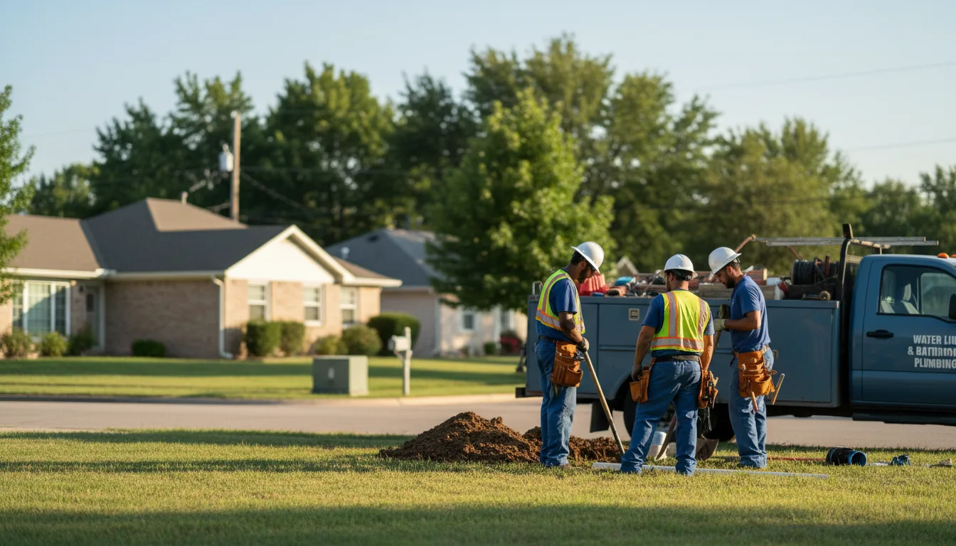 Residential water line and bathroom plumbing service in Osborn, MO